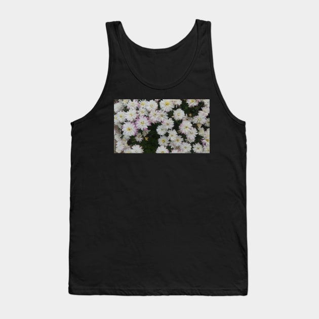 White and Purple Mums - Flowers Tank Top by A2Gretchen